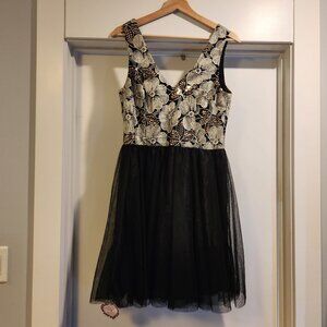 Romantic sequined and embroidered dress